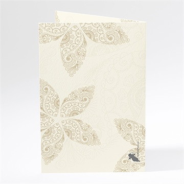 Menu mariage romantique byzantin - Dos du menu