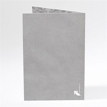 Menu mariage coeur floral - Dos du menu