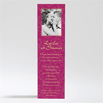 Remerciement mariage noir et violet