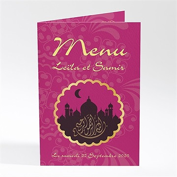 Menu mariage noir et violet