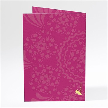 Menu mariage noir et violet - Dos du menu