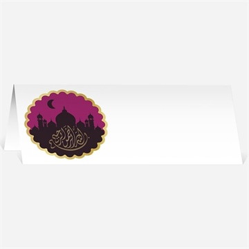 Marque-place mariage noir et violet