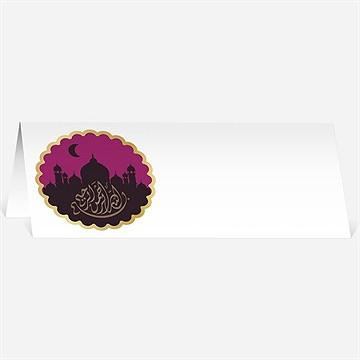 Marque-place mariage noir et violet