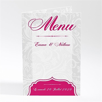 Menu mariage gros noeud