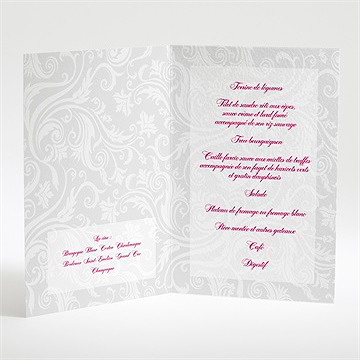 Menu mariage gros noeud - Intérieur du menu