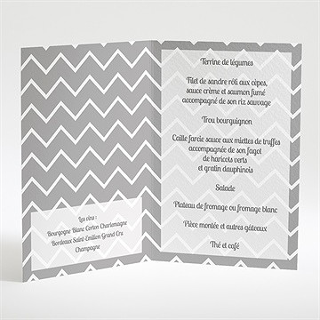 Menu mariage avec nous - Intérieur du menu