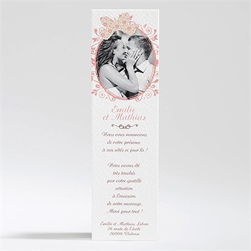 Remerciement mariage médaillon et banderoles