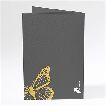 Menu mariage rose et noir - Dos du menu