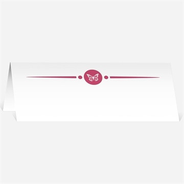 Marque-place mariage rose et noir