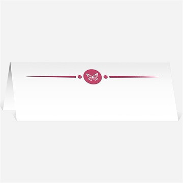 Marque-place mariage rose et noir