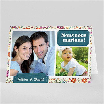 Faire-part mariage liberty fruité