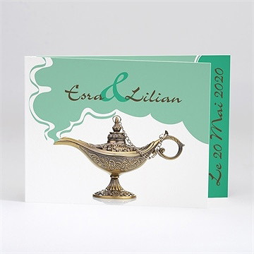 Faire-part mariage lampe merveilleuse