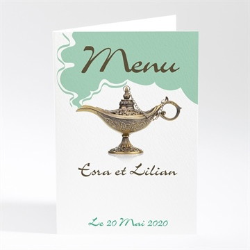 Menu mariage lampe merveilleuse