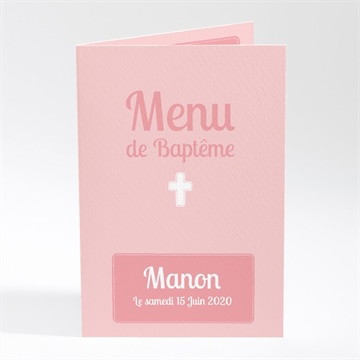 Menu baptême bandeau simple
