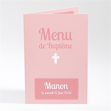 Menu baptême bandeau simple