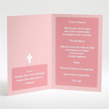 Menu baptême bandeau simple - Intérieur du menu