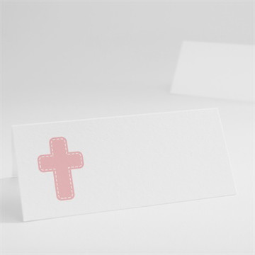 Marque-place baptême bandeau simple