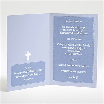 Menu baptême bandeau programme - Intérieur du menu