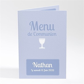 Menu communion original recto verso