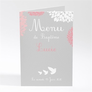 Menu baptême tendre bonheur