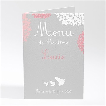 Menu baptême tendre bonheur