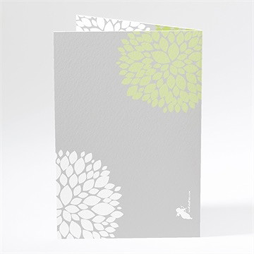 Menu baptême cadre végétal chic - Dos du menu