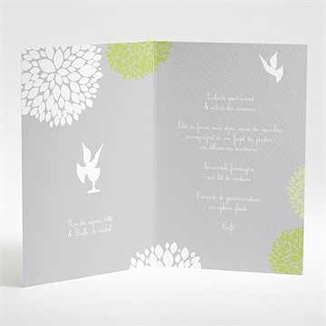 Menu communion cadre gris et lumière - Intérieur du menu