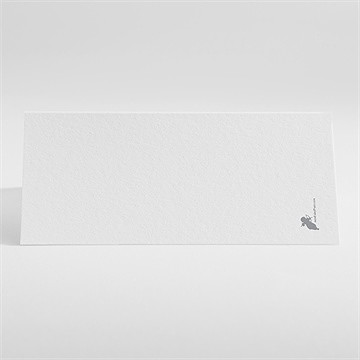 Marque-place baptême rubans verts  en fête - Dos du marque-place