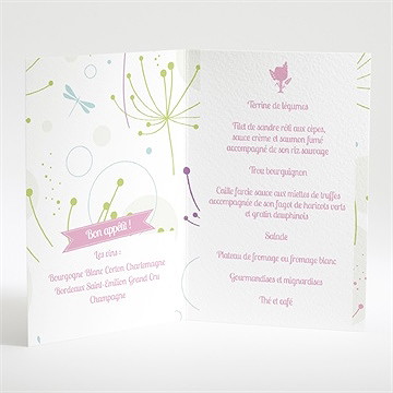 Menu communion mon annonce photo - Intérieur du menu