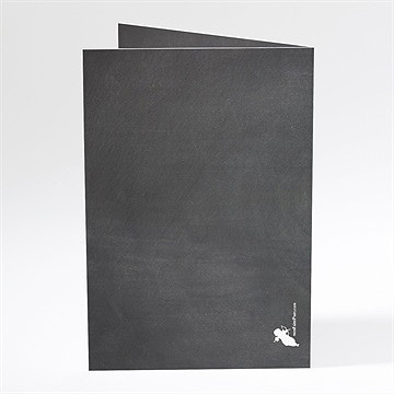 Menu baptême ange en ardoise fille - Dos du menu