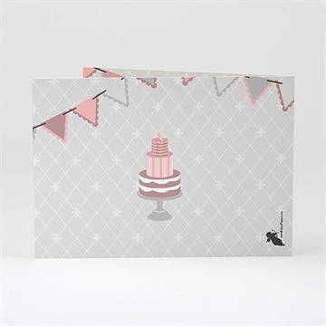 Faire-part mariage festif et vintage - Dos du faire-part