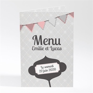 Menu mariage festif et vintage