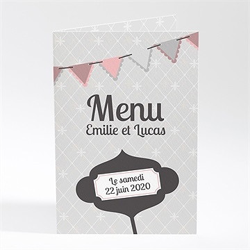 Menu mariage festif et vintage