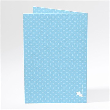 Menu baptême médaillon photo lui - Dos du menu