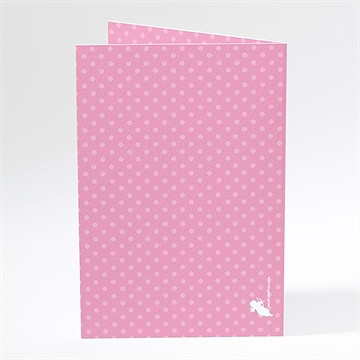 Menu communion mon cadre rose - Dos du menu