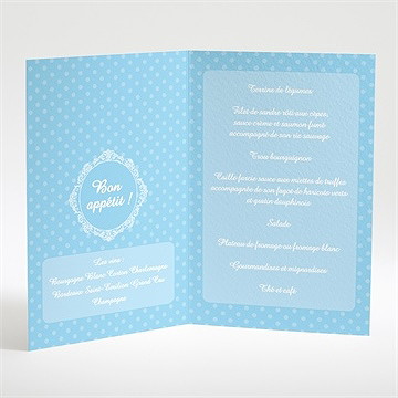 Menu communion moderne et doux - Intérieur du menu