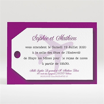 Carton d'invitation mariage air union
