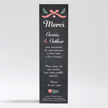 Remerciement mariage couronne vintage