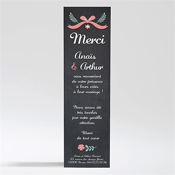Remerciement mariage couronne vintage