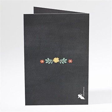 Menu mariage couronne vintage - Dos du menu