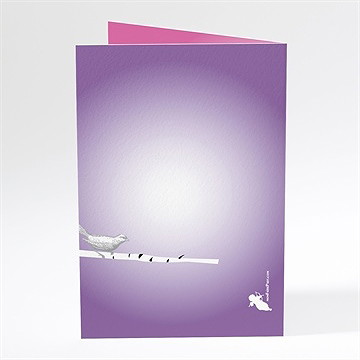 Menu mariage graphique violet - Dos du menu