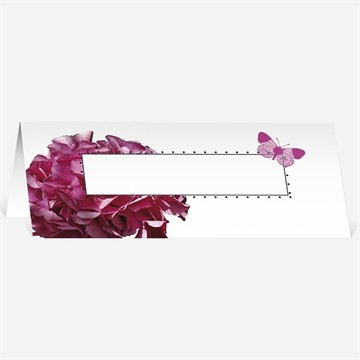 Marque-place mariage graphique violet
