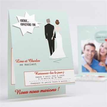 Faire-part mariage illustrations originales photo