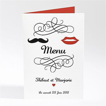 Menu mariage elle & lui symboles