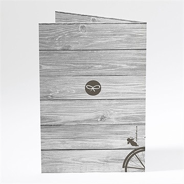 Menu mariage oiseaux vintage - Dos du menu