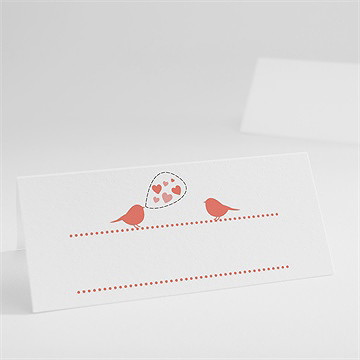 Marque-place mariage oiseaux vintage