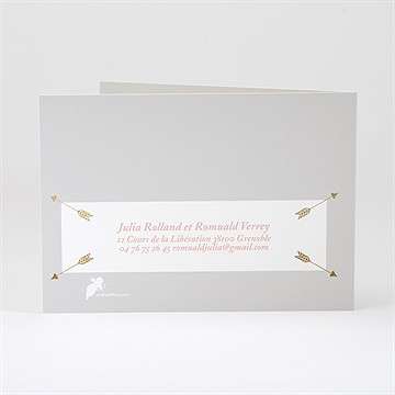 Faire-part mariage coeurs en coins - Dos du faire-part