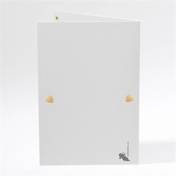 Menu mariage coeurs en coins - Dos du menu