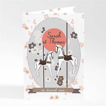 Faire-part mariage notre petit manège