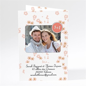 Faire-part mariage notre petit manège - Dos du faire-part